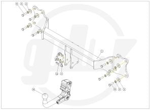 Audi Q8 Sökülebilir Çeki Demiri  2018-