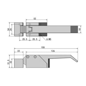 Karavan & Tekne Buzdolabı Kapı Kilidi Mandallı