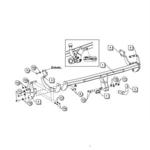 PEUGEOT 508 Çeki Demiri 2011-2017 Stationwagon