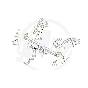 PEUGEOT Partner II Çeki Demiri Kısa Şase 2008-2018