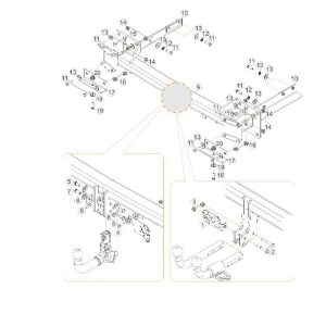 MERCEDES GL Çeki Demiri X164-X166 2006-2015