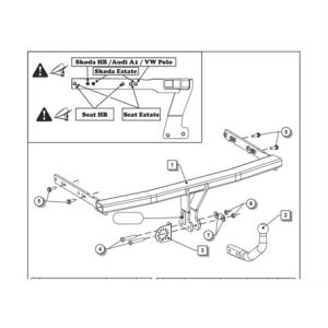 SEAT Ibiza Çeki Demiri 2009-2017 Hatchback
